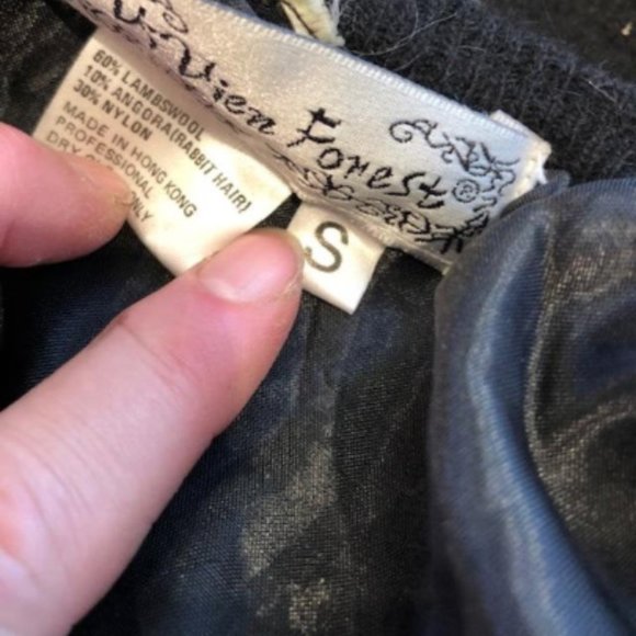 Vivien Forest Angora Lambswool cardigan sweater - Picture 3 of 5